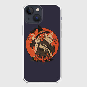 Чехол для iPhone 13 mini с принтом Life Of A Witch ,  |  | bat | bonfire | broom | cauldron | evening | halloween | hat | haze | magic | mouse | night | potion | smoke | sunset | witch | witchcraft | ведьма | вечер | дым | закат | зелье | колдовство | костер | котел | летучая | магия | марево | мет