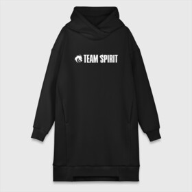 Платье-худи хлопок с принтом TEAM SPIRIT LOGO WHITE CYBERSPORT CHAMPION ,  |  | collapse | cs go | cyber | cybersport | dota 2 | dragon | hearthstone | miposhka | mira | russia | spirit | spirited | team spirit | the international | torontotokyo | ts | yatoro | дракон | кибер | киберспорт | киберспортсмен | кс го | россия |