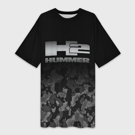Платье-футболка 3D с принтом H2  HUMMER LOGO ,  |  | auto | h1 | h2 | hammer | hmmwv | hummer | logo | авто | ам | военный | военный автомобиль | лого | логотип | милитари | миллитари | хаки | хамер | хаммер