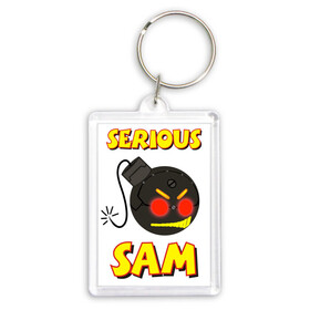 Брелок прямоугольный 35*50 с принтом Serious Sam Bomb Logo ,  |  | bomb | serious sam | бомба | динамит | крутой сэм | сем | сериос сем | сериос сэм | сириус сэм | сэм