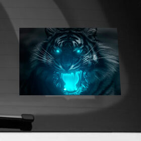 Наклейка на автомобиль с принтом Неоновый водяной тигр 2022 , ПВХ |  | Тематика изображения на принте: 2022 | водяной тигр | неон | новый год | тигр