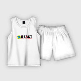 Детская пижама с шортами хлопок с принтом Mr Beast Philanthropy ,  |  | Тематика изображения на принте: arts | mr beast | youtube | арт | арты | блогеры | мистер бист | ютуб | ютуберы