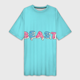 Платье-футболка 3D с принтом Mr Beast Donut ,  |  | Тематика изображения на принте: mr beast | mrbeast | youtube | арты | блогеры | мистер бист | прикольные надписи | ютуберы