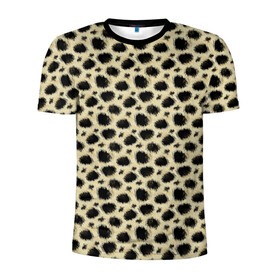 Мужская футболка 3D спортивная с принтом Шкура Леопарда (Leopard) , 100% полиэстер с улучшенными характеристиками | приталенный силуэт, круглая горловина, широкие плечи, сужается к линии бедра | Тематика изображения на принте: jaguar | leopard | ocelot | predator | гепард | дикая кошка | животное | зверь | кот | леопард | леопардовые пятна | оцелот | хищная кошка | хищник | ягуар