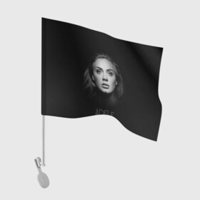 Флаг для автомобиля с принтом Портрет Адель , 100% полиэстер | Размер: 30*21 см | взгляд | глаза | девушка | имя | лицо