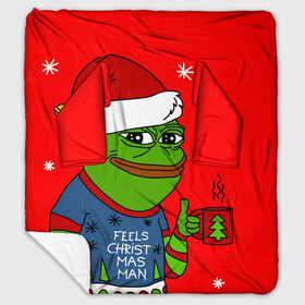 Плед с рукавами с принтом Pepe New Year    Pepe the Frog , 100% полиэстер | Закругленные углы, все края обработаны. Ткань не мнется и не растягивается. Размер 170*145 | Тематика изображения на принте: pepe | pepe new year | pepe the frog | лягушенок пепе | лягушка | лягушка мем | мемы | новогодние | новогодние мемы | новый год | пепе | с новым годом