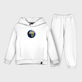 Детский костюм хлопок Oversize с принтом планета солнечной системы земля ,  |  | астрономия | вселенная | континент | космос | мир | океан | планета | шар