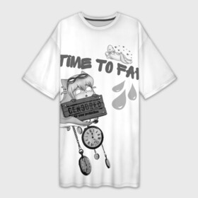 Платье-футболка 3D с принтом Time To Fap ,  |  | design 2022 | timetofap | vulgar design | дизайн 2022 | пошлый дизайн | фапать