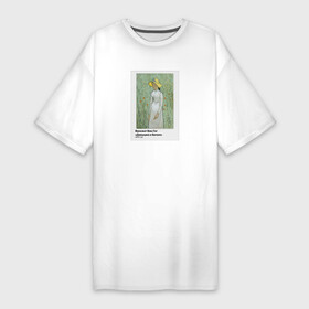 Платье-футболка хлопок с принтом Ван Гог Девушка в белом ,  |  | Тематика изображения на принте: ван гог | вангог | винсент ван гог | девушка в белом | звездная ночь | ирисы | искусство | картина | художник | художники