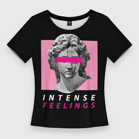 Женская футболка 3D Slim с принтом Intense Feelings ,  |  | aesthetics | antique | feelings | glitch | greece | intense | sculpture | troy | античная | античность | глитч | греция | сильные | скульптура | троя | чувства | эстетика