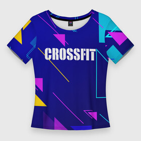 Женская футболка 3D Slim с принтом Дефрагментация  Crossfit ,  |  | crossfit | mma | sport | sports | training | ufc | бодибилдинг | единоборства | кикбоксинг | кроссфит | мастер спорта | мма | самбо | смешанные | спорт | спортивные | тренировки | физра