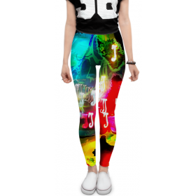 leggings с принтом Abstract Raster 160 , 80% полиэстер, 20% эластан | Эластичный пояс, зауженные к низу, низкая посадка | 