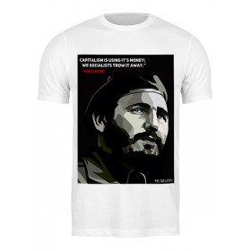 Мужская футболка с принтом Фидель Кастро ,  |  | 