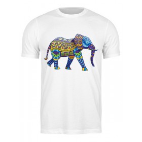 Мужская футболка с принтом Индийский Слон ,  |  | Тематика изображения на принте: 