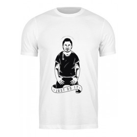 Мужская футболка с принтом Шайа Лабаф (Just do it) ,  |  | Тематика изображения на принте: 