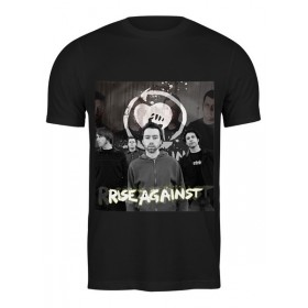 Мужская футболка с принтом Rise Against - photo ,  |  | Тематика изображения на принте: 