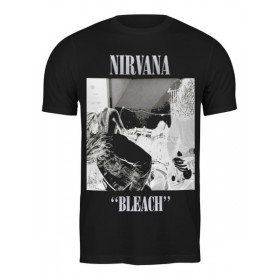 Мужская футболка с принтом Nirvana Bleach album t-shirt ,  |  | Тематика изображения на принте: 