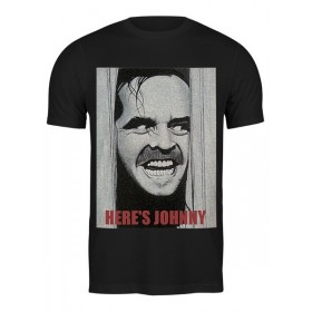 Мужская футболка с принтом HERES JOHNNY ,  |  | Тематика изображения на принте: 