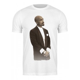 Мужская футболка с принтом 2Pac Shakur ,  |  | 
