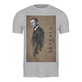 Мужская футболка с принтом Skyfall gray ,  |  | 