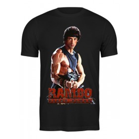 Мужская футболка с принтом Rambo ,  |  | Тематика изображения на принте: 