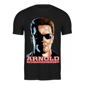 Мужская футболка с принтом Arnold Schwarzenegger ,  |  | Тематика изображения на принте: 