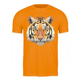 Мужская футболка с принтом Полигональный тигр ,  |  | 