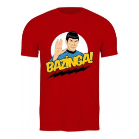 Мужская футболка с принтом Bazinga ,  |  | Тематика изображения на принте: 
