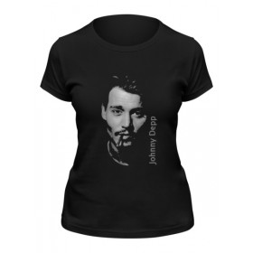 Женская футболка с принтом Johnny Depp ,  |  | 