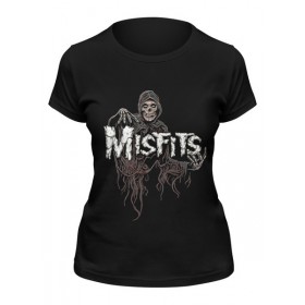 Женская футболка с принтом Misfits band ,  |  | 