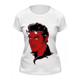 Женская футболка с принтом Элвис Пресли Дьявол ,  |  | 