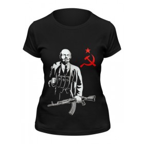 Женская футболка с принтом Ленин Калашников АК47 ,  |  | 