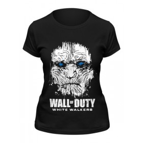 Женская футболка с принтом Wall of Duty (White Walkers) ,  |  | 