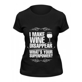 Женская футболка с принтом Wine lovers must-have ,  |  | 
