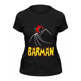 Женская футболка с принтом Бармен (Barman) ,  |  | 