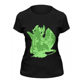 Женская футболка с принтом Как приручить Дракона ,  |  | 