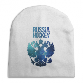full_print_beanie с принтом Russia Hockey ,  |  | 