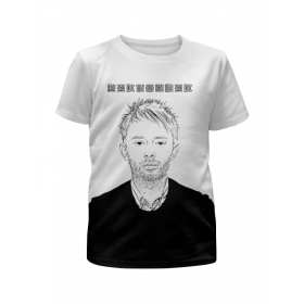 Футболка с полной запечаткой для мальчиков с принтом Radiohead Thom Yorke T-Shirt ,  |  | Тематика изображения на принте: 