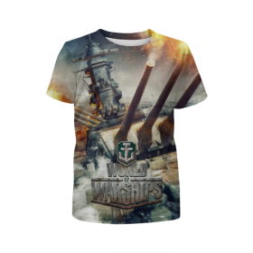 full_print_girl_tee с принтом World of Warships ,  |  | Тематика изображения на принте: 