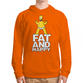full_print_hoodie с принтом Гомер Симпсон. Толстый и счастливый , 92% хлопка 8% эластана Плотность: 245 гр/м2 |  | 