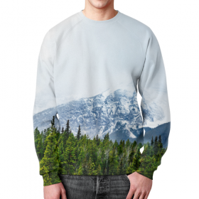full_print_sweatshirt с принтом Снежные горы ,  |  | 