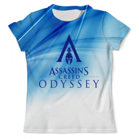 full_print_tee с принтом Assassins Creed , Футболка с нанесением полноцветного изображения по всей поверхности может быть выполнена в двух вариантах - ХЛОПОК и СИНТЕТИКА. | Хлопок - ткань из 100% хлопка высшего качества пенье.  <br>Синтетика - ткань с высоким содержанием синтетического волокна (до 80%).  Материал хорошо тянется, имеет приятную на ощупь фактуру | 