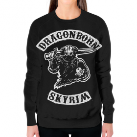 full_print_woman_sweatshirt с принтом Скайрим. Довакин ,  |  | Тематика изображения на принте: 