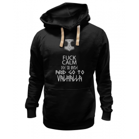 hoodie с принтом fuck calm ,  |  | Тематика изображения на принте: 