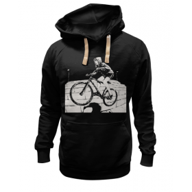 hoodie с принтом девушка на велосипеде ,  |  | Тематика изображения на принте: 