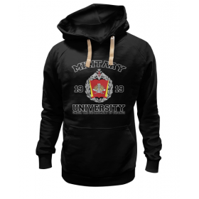 hoodie с принтом 2016 Военный Университет МО РФ (черная) ,  |  | 