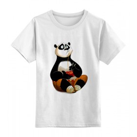 kids_tee с принтом Кунг фу панда ,  |  | Тематика изображения на принте: 