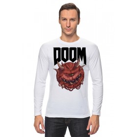 Мужской лонгслив с принтом Doom game , Хлопок |  | 