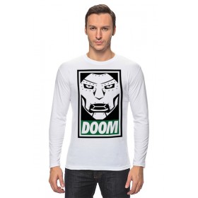 Мужской лонгслив с принтом Доктор Дум (Doctor Doom) , Хлопок |  | 