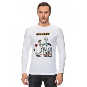 Мужской лонгслив с принтом Nirvana Incesticide album t-shirt , Хлопок |  | Тематика изображения на принте: 